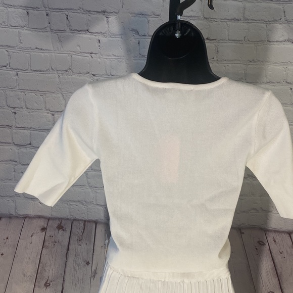 NWT  NICHOLE LYNEL MINI WHITE SKIRT SET - Picture 9 of 10